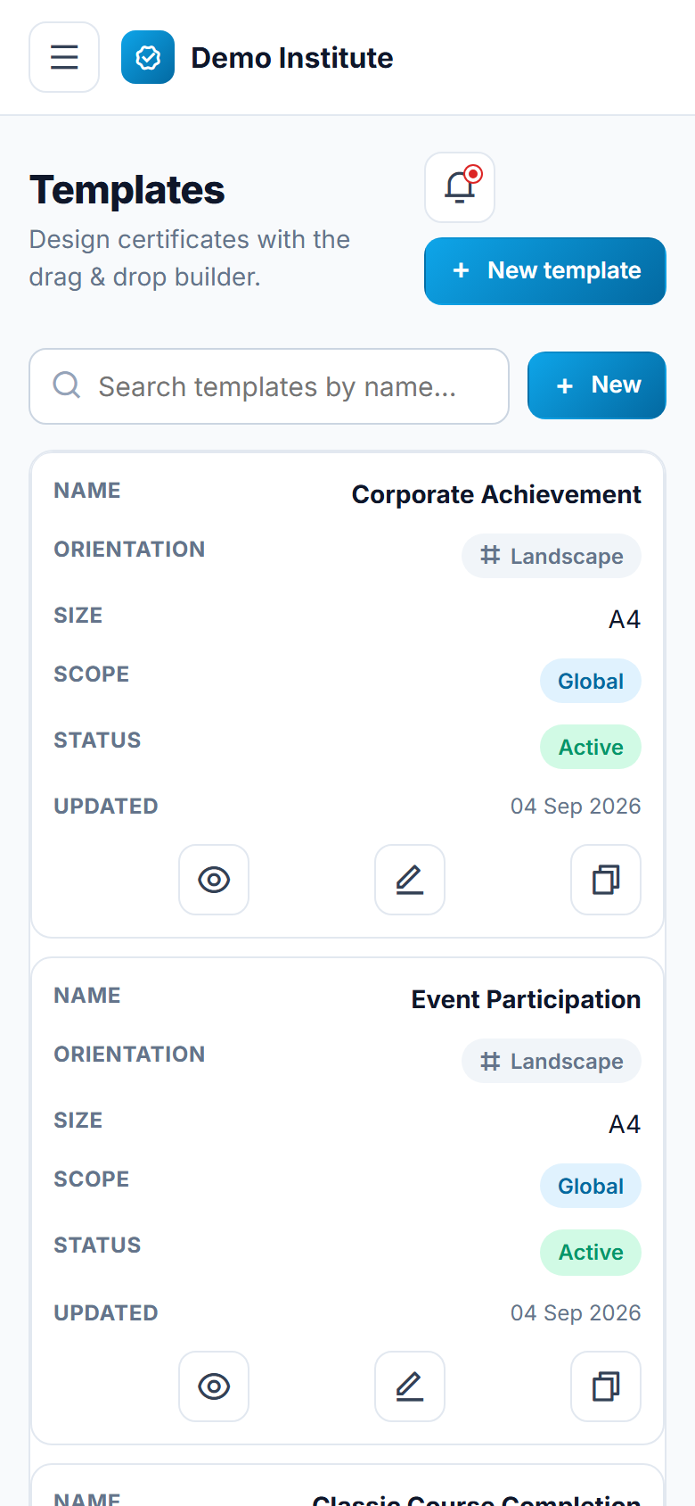 Certificate Generation & Verification Software screenshot