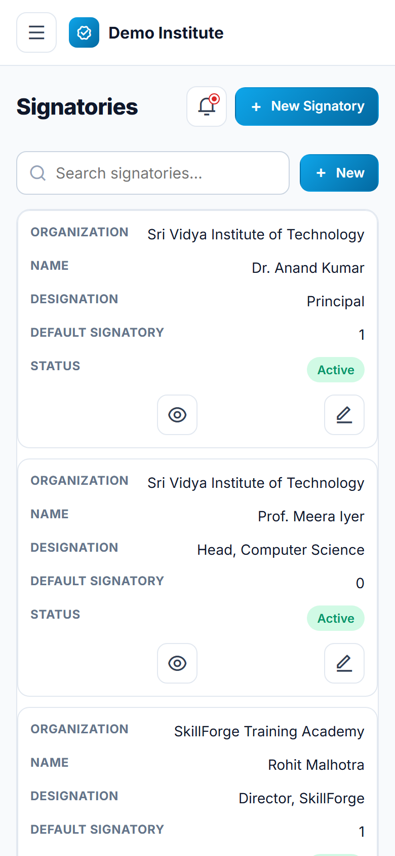 Certificate Generation & Verification Software screenshot