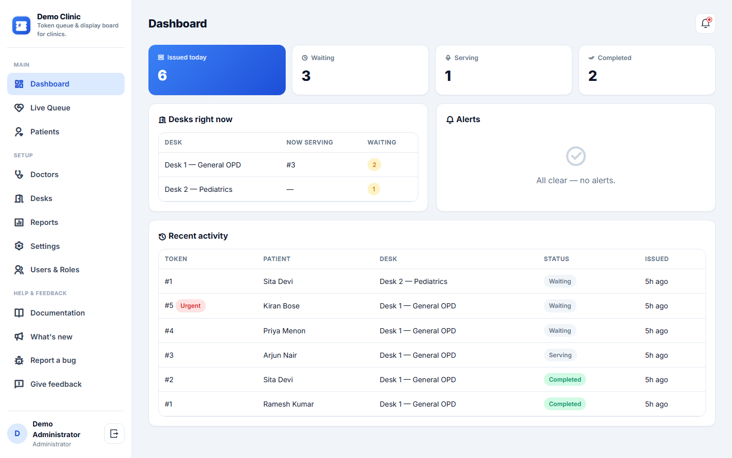 Queue Management System for Clinics screenshot