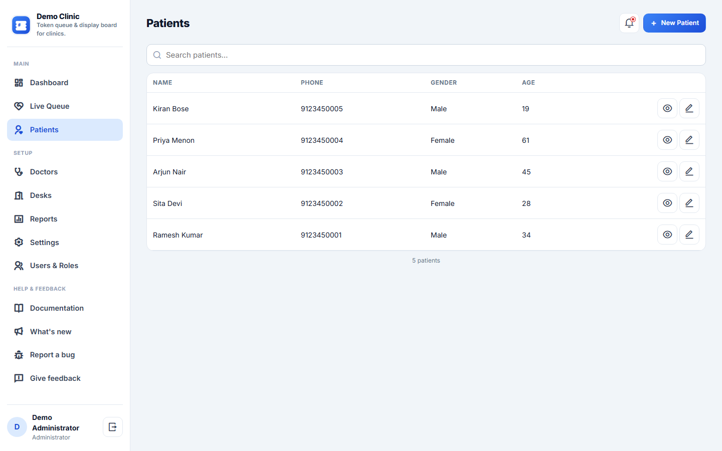 Queue Management System for Clinics screenshot