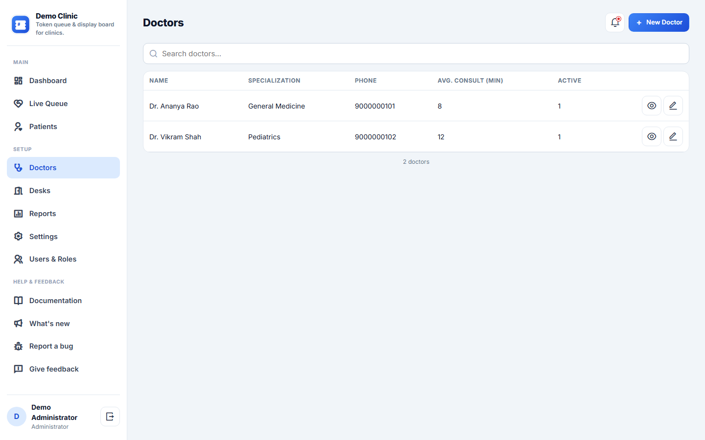 Queue Management System for Clinics screenshot