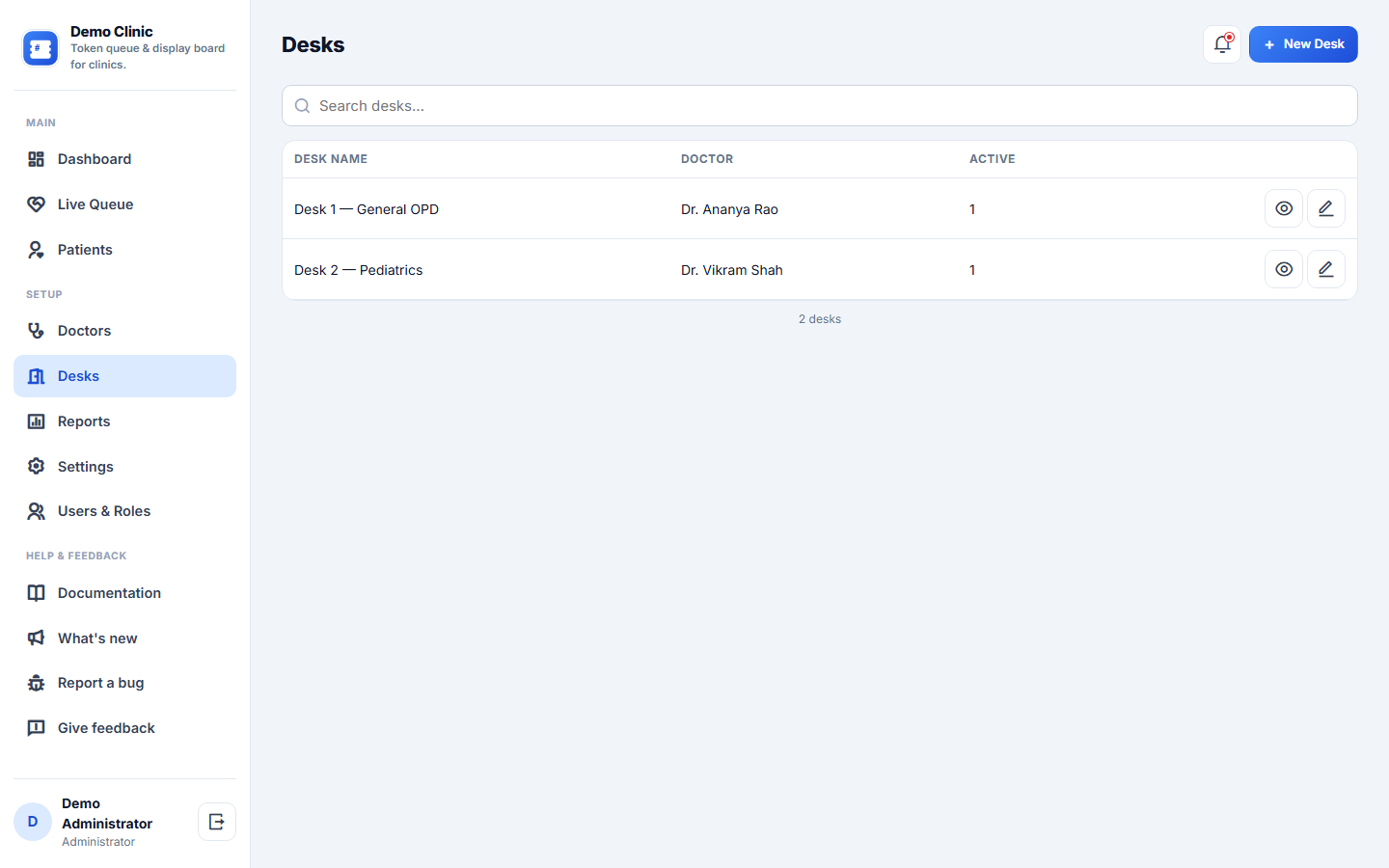 Queue Management System for Clinics screenshot