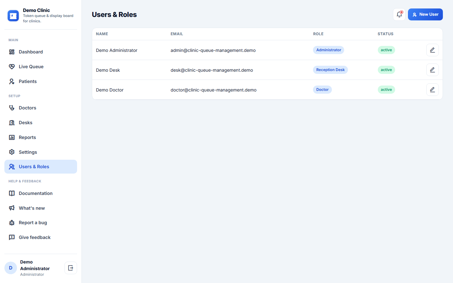 Queue Management System for Clinics screenshot