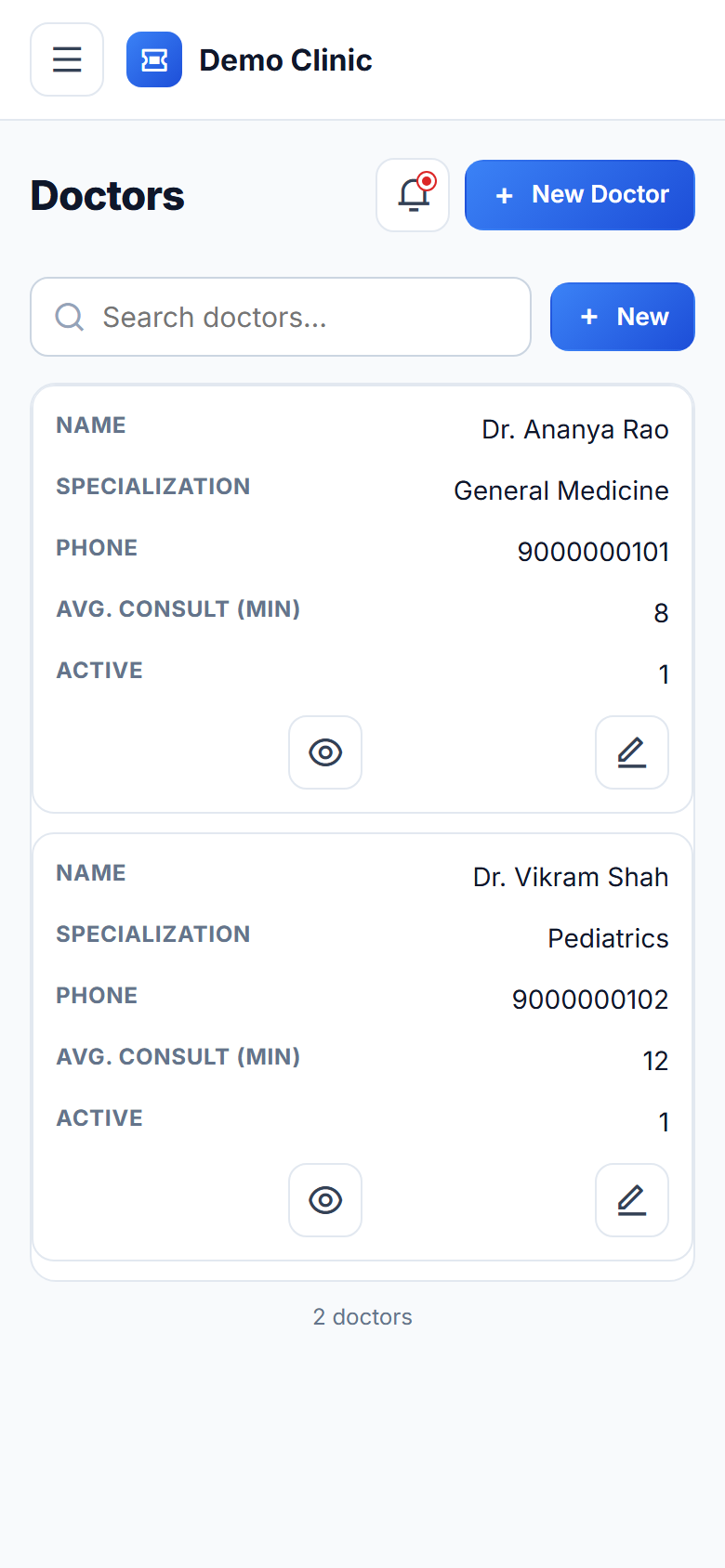 Queue Management System for Clinics screenshot
