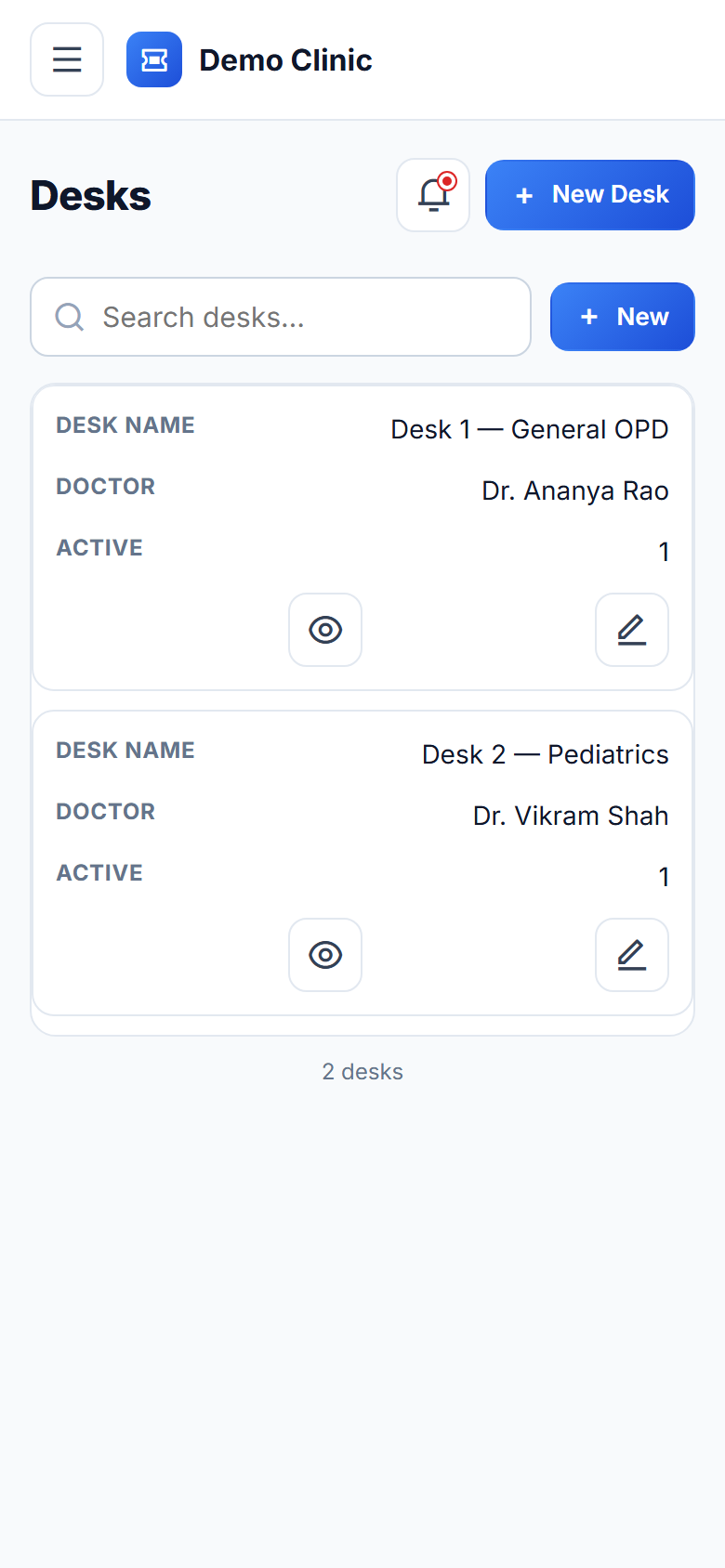 Queue Management System for Clinics screenshot