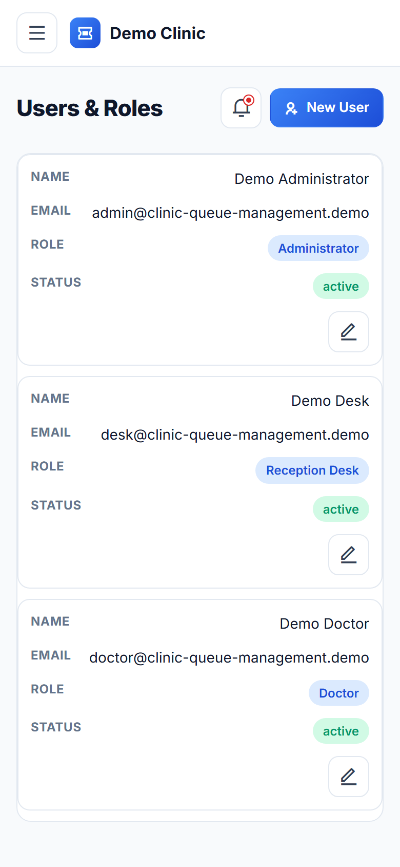 Queue Management System for Clinics screenshot