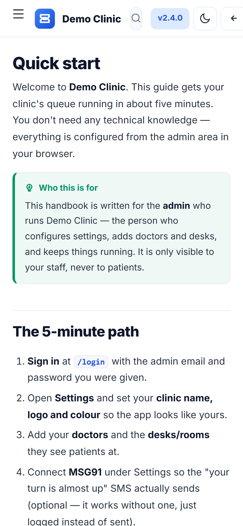 Queue Management System for Clinics screenshot