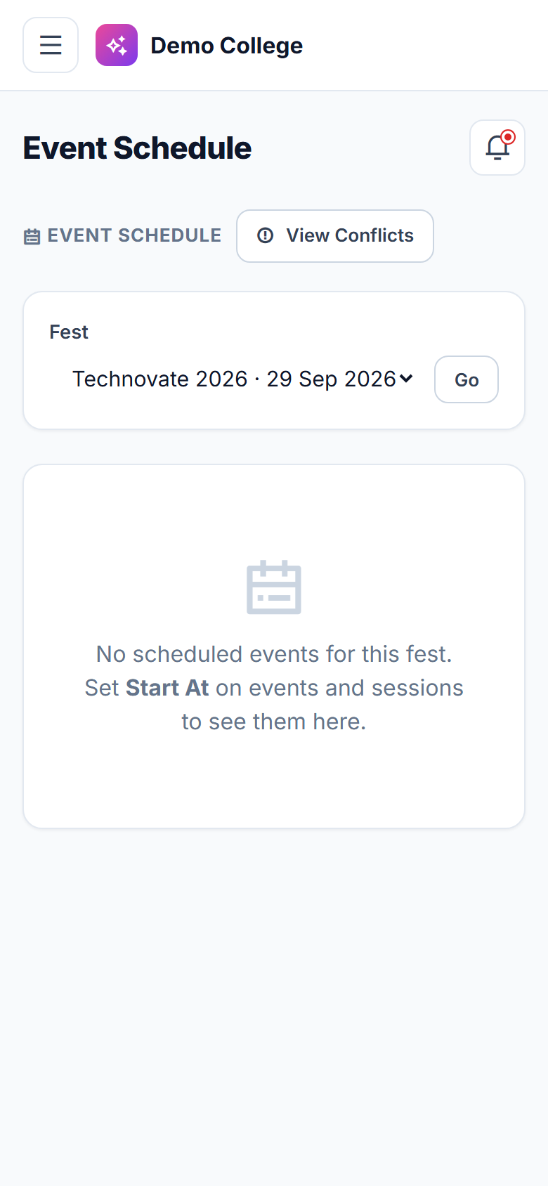 College Event & Fest Management Software screenshot