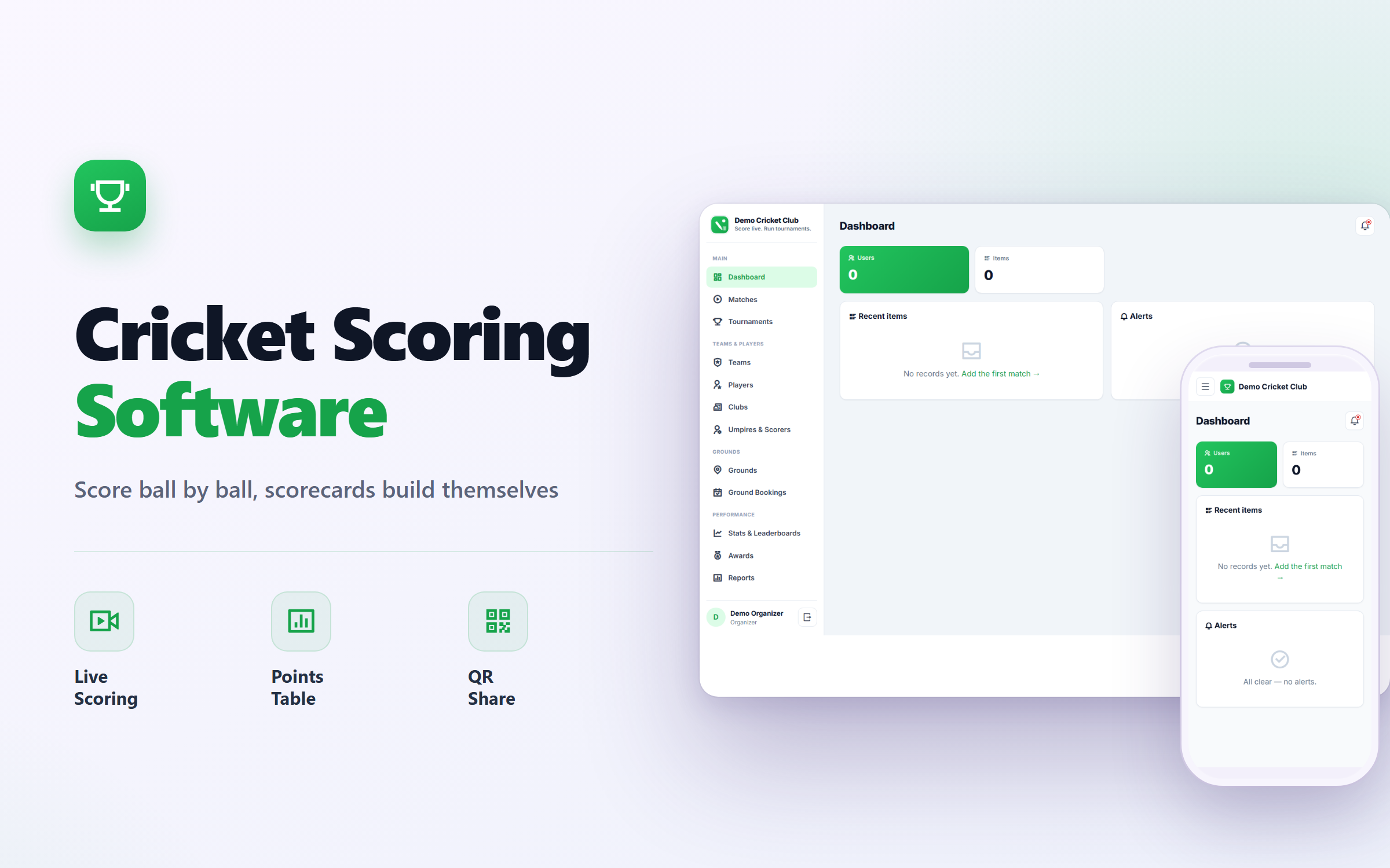 Cricket Scoring & Tournament Management Software