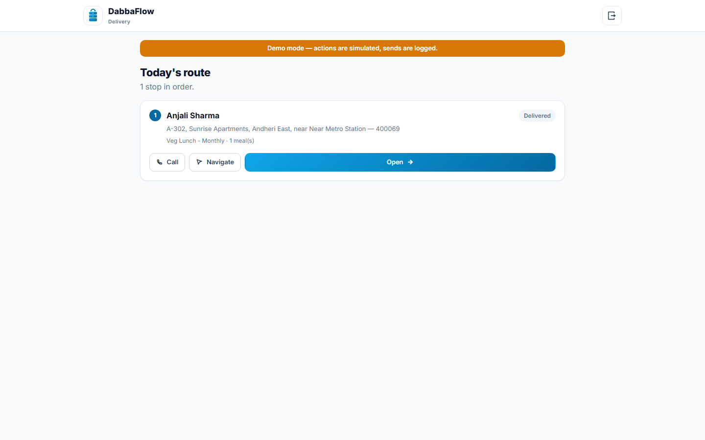 DabbaFlow screenshot