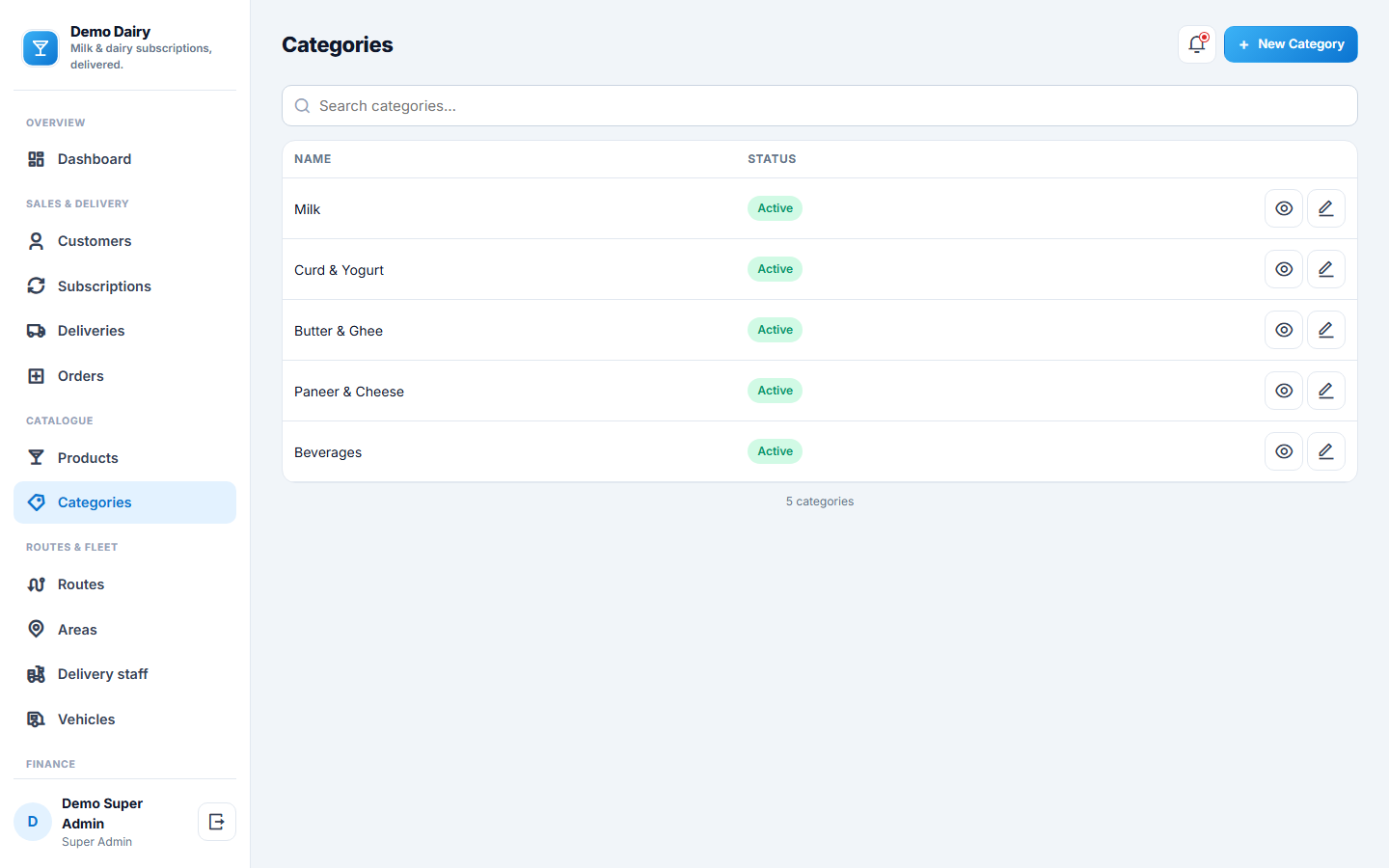 Milk & Dairy Subscription, Delivery and Billing Software screenshot