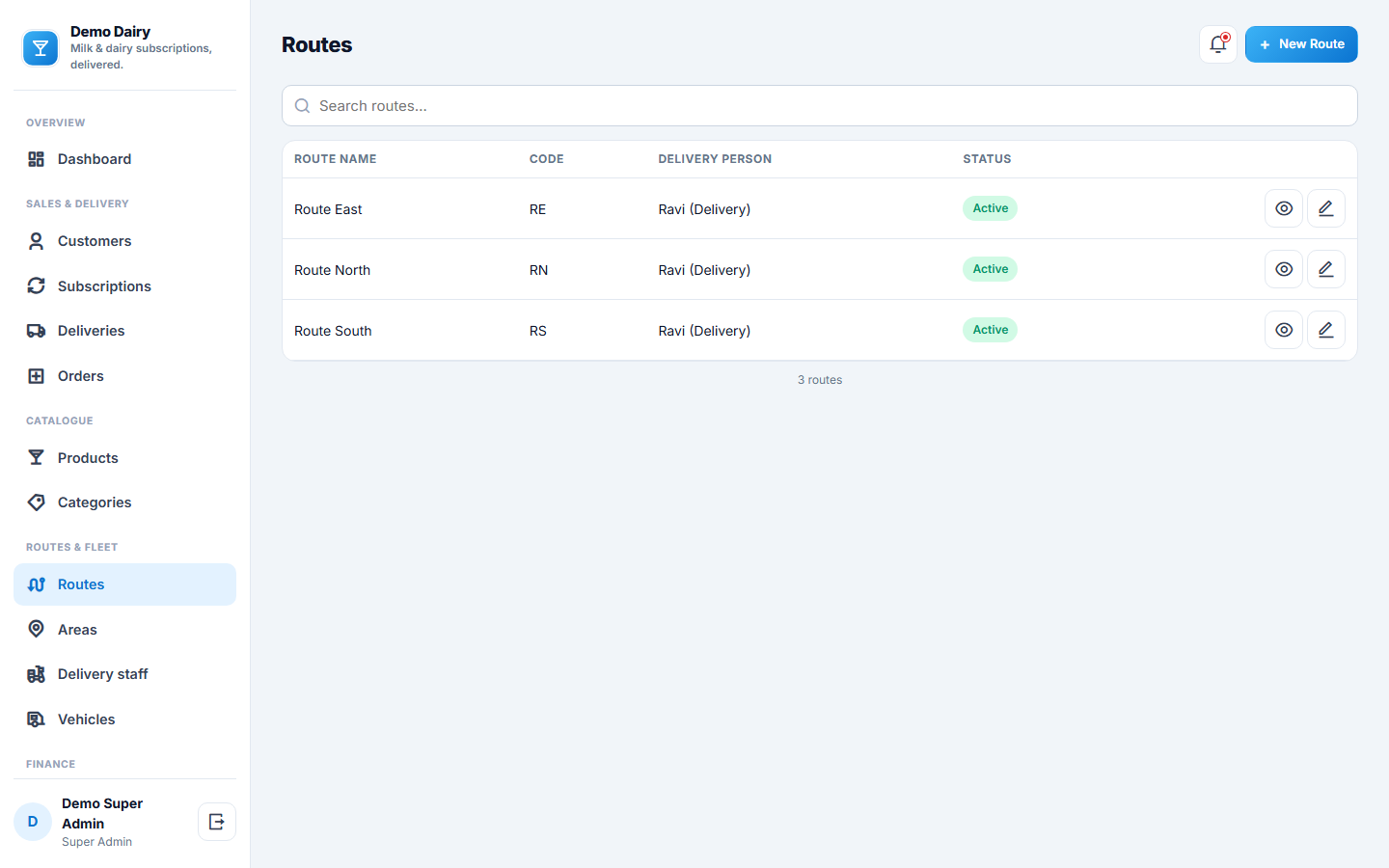 Milk & Dairy Subscription, Delivery and Billing Software screenshot