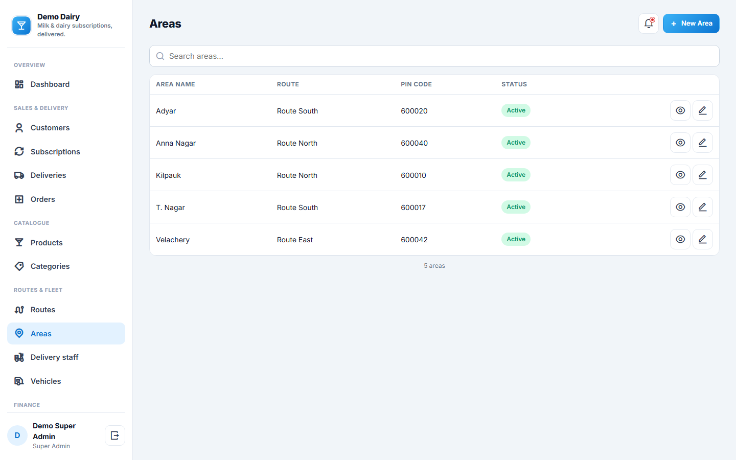 Milk & Dairy Subscription, Delivery and Billing Software screenshot