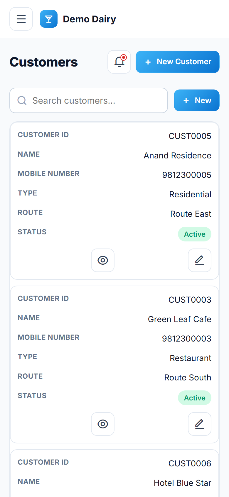 Milk & Dairy Subscription, Delivery and Billing Software screenshot