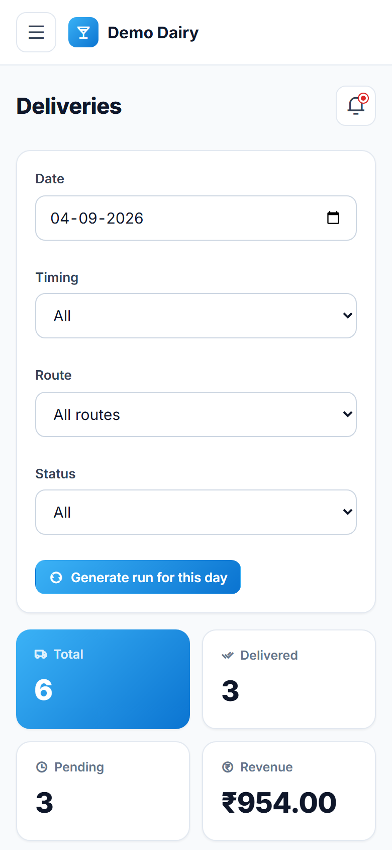 Milk & Dairy Subscription, Delivery and Billing Software screenshot
