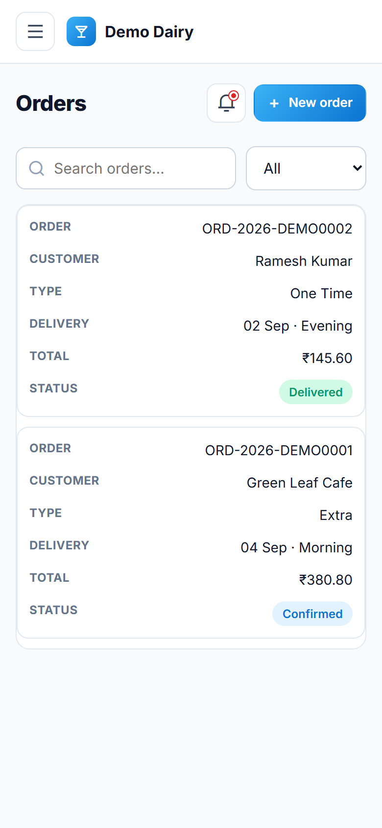 Milk & Dairy Subscription, Delivery and Billing Software screenshot
