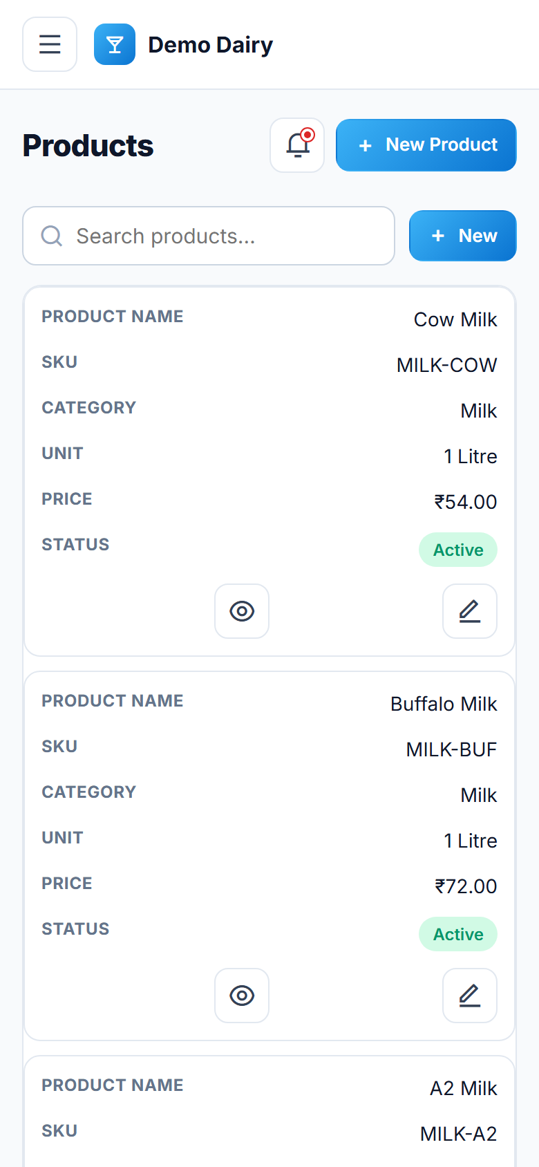 Milk & Dairy Subscription, Delivery and Billing Software screenshot