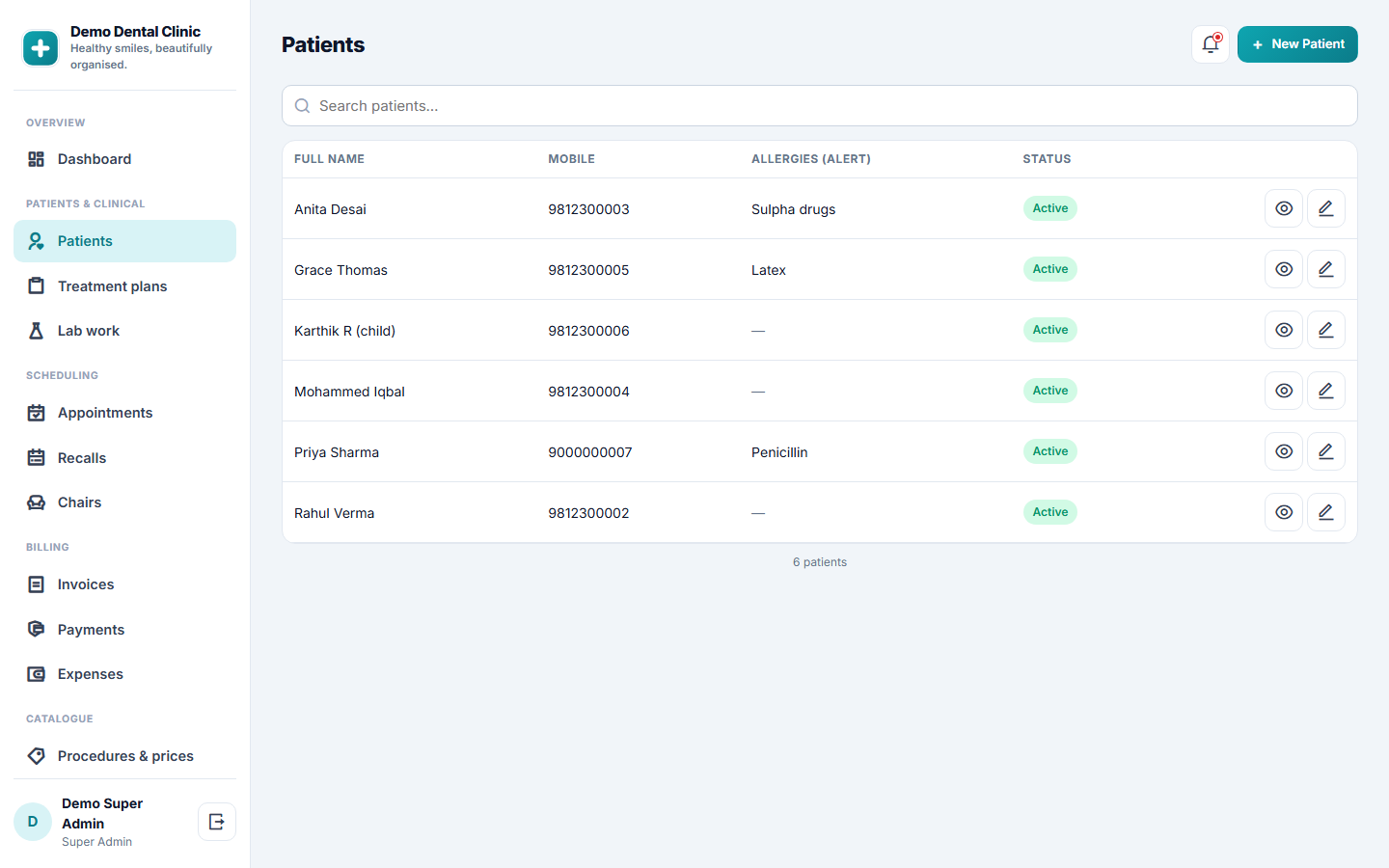 Dental Clinic Management Software screenshot