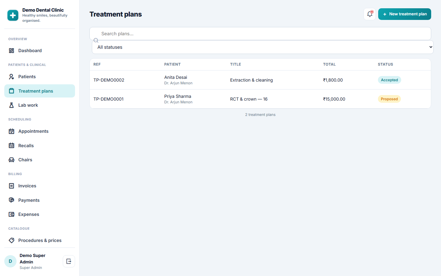 Dental Clinic Management Software screenshot
