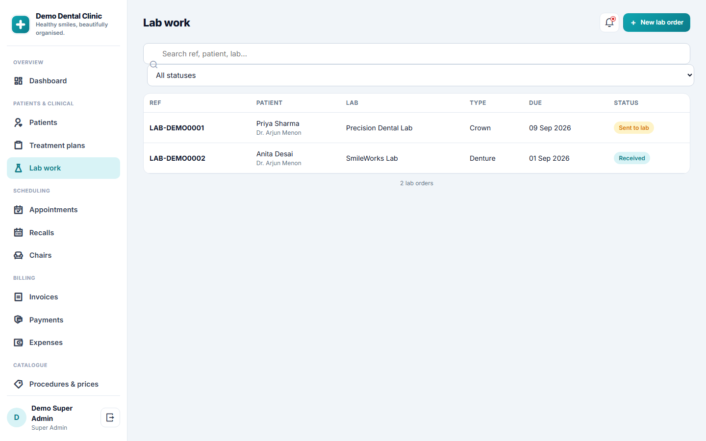 Dental Clinic Management Software screenshot