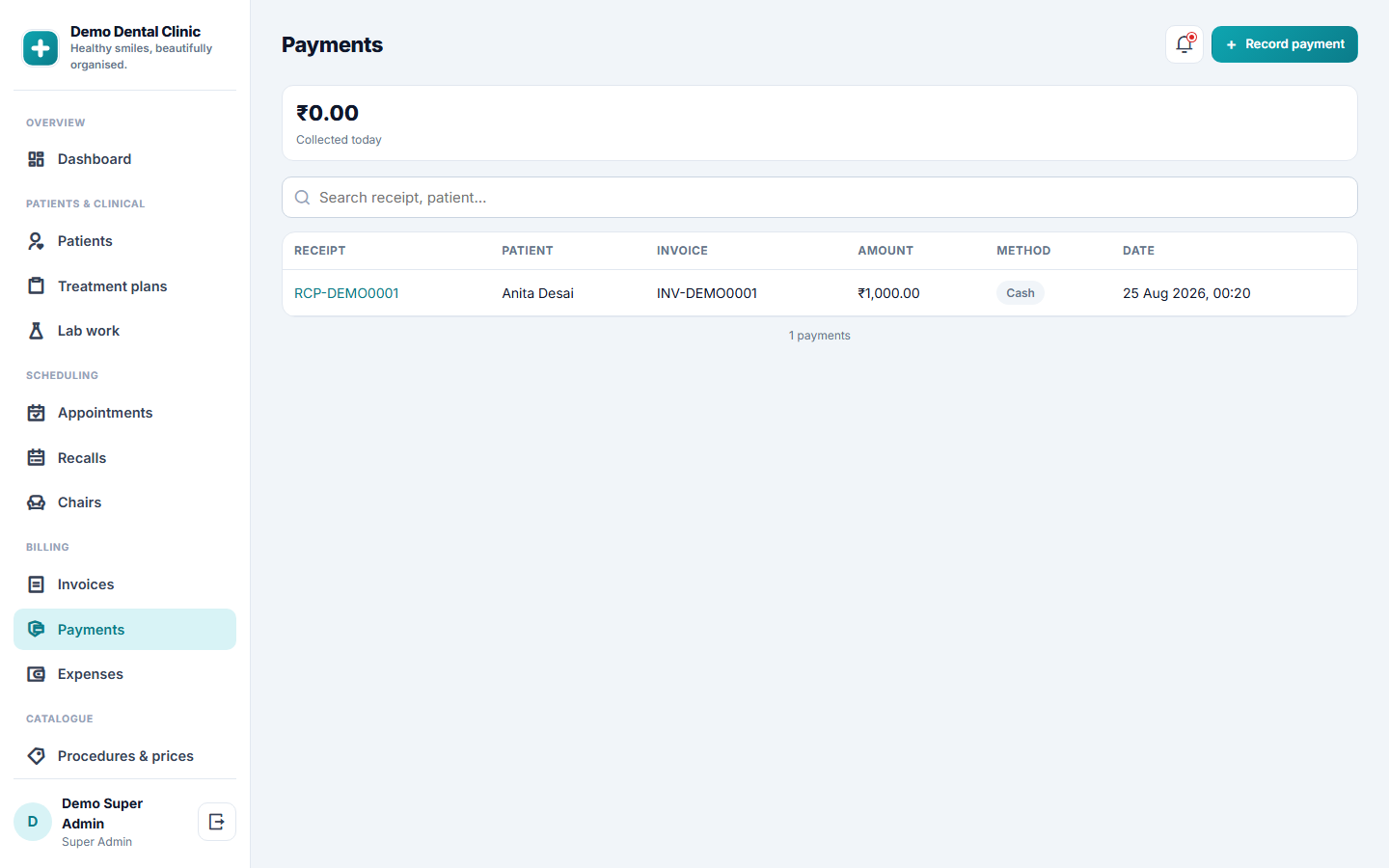Dental Clinic Management Software screenshot