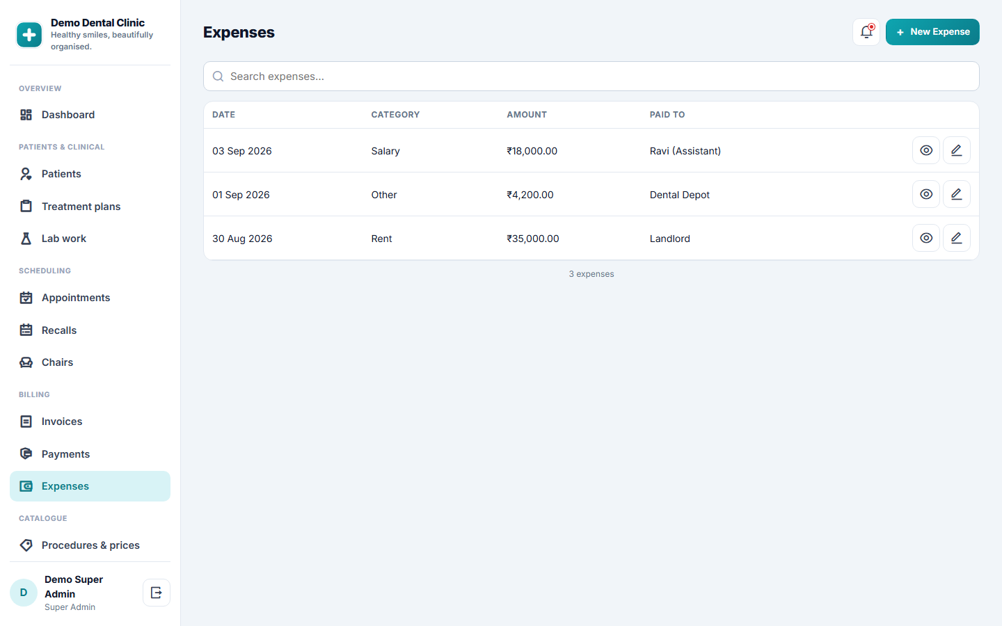 Dental Clinic Management Software screenshot