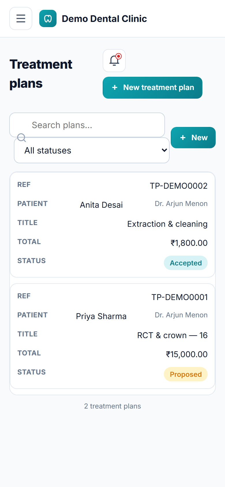 Dental Clinic Management Software screenshot