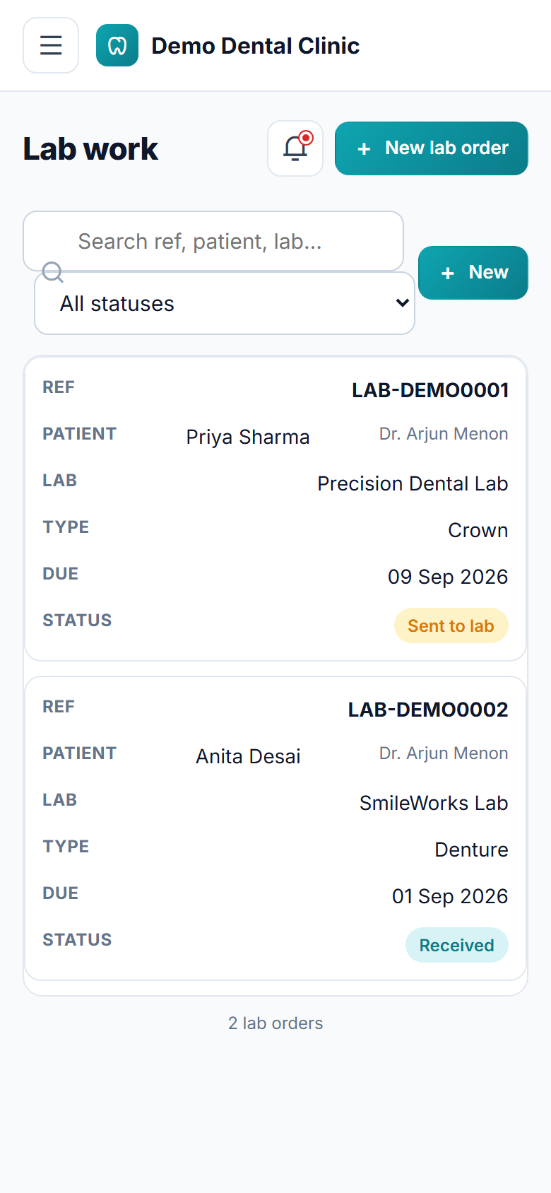 Dental Clinic Management Software screenshot