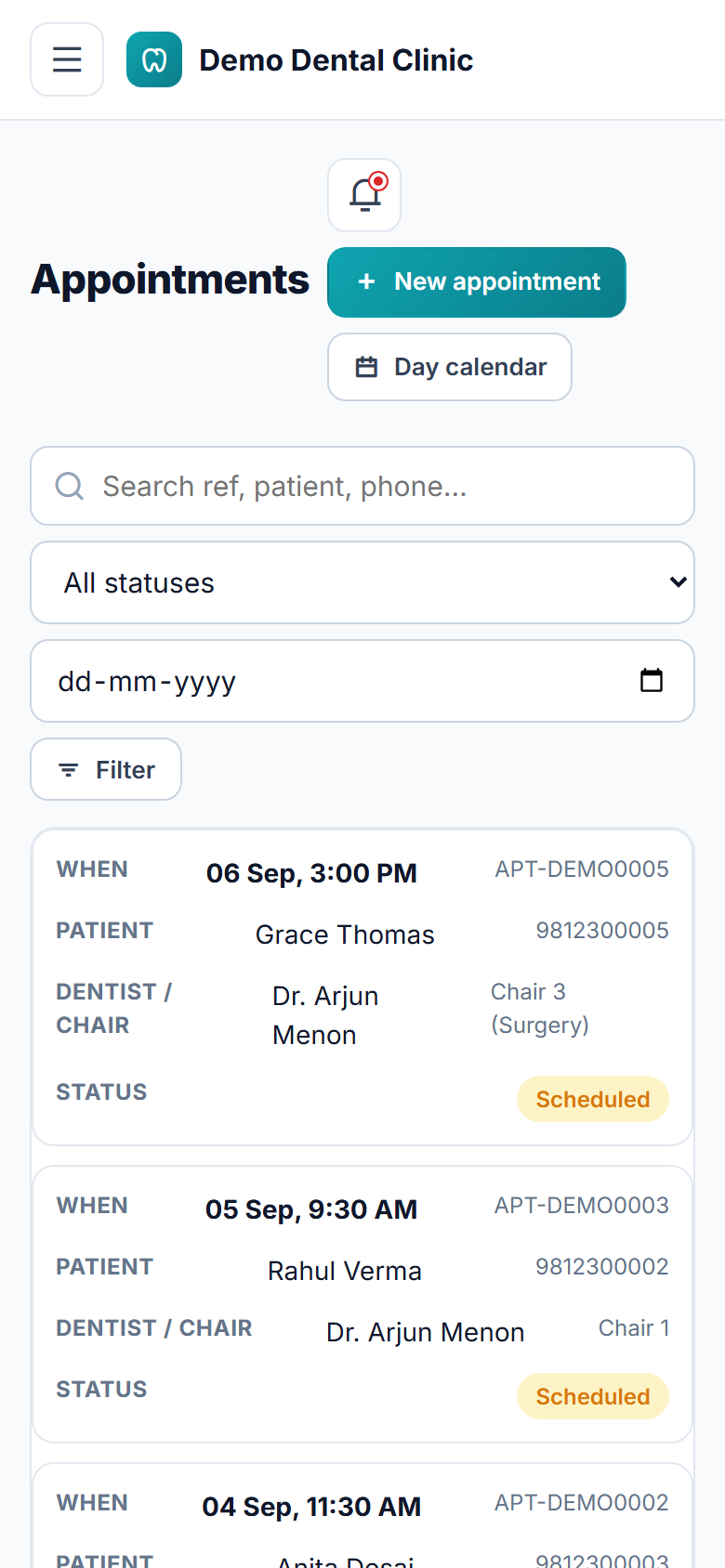 Dental Clinic Management Software screenshot