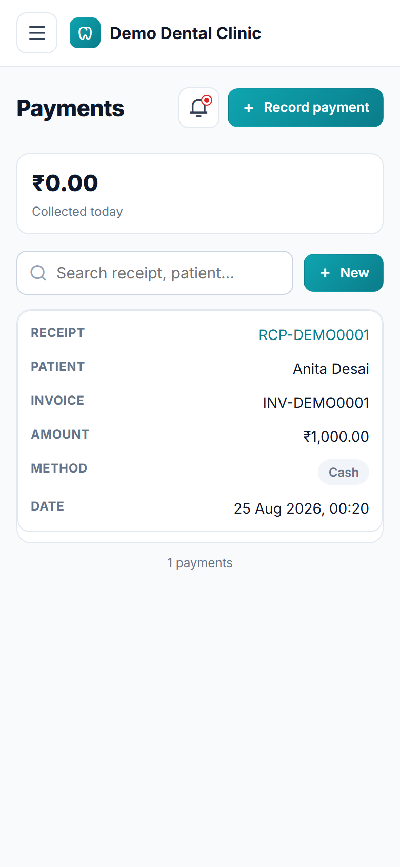 Dental Clinic Management Software screenshot