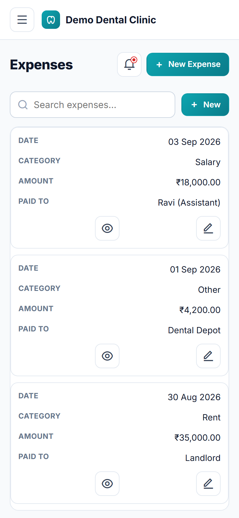 Dental Clinic Management Software screenshot