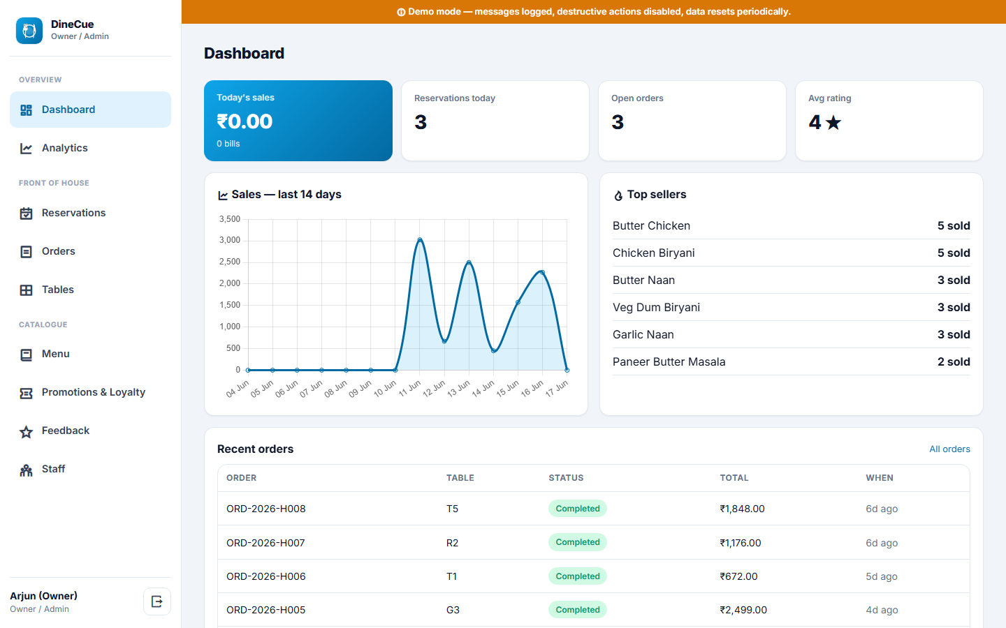 DineCue screenshot