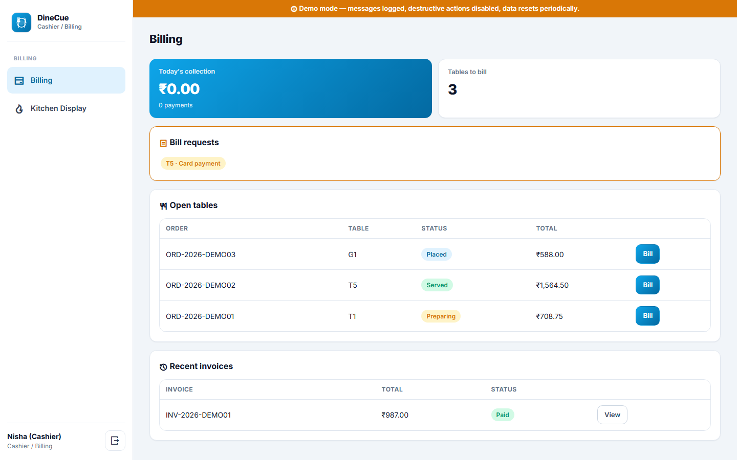 DineCue screenshot