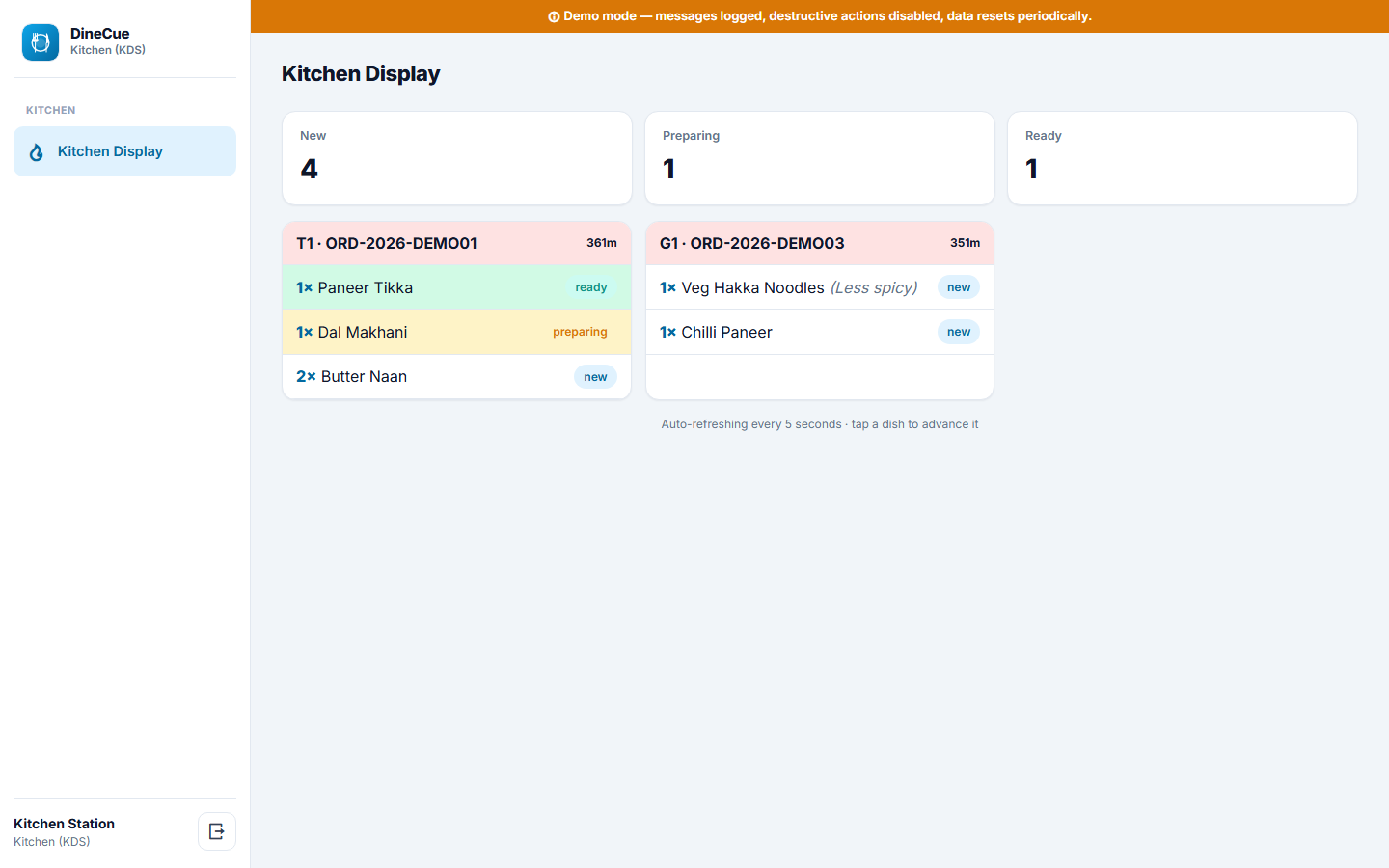 DineCue screenshot