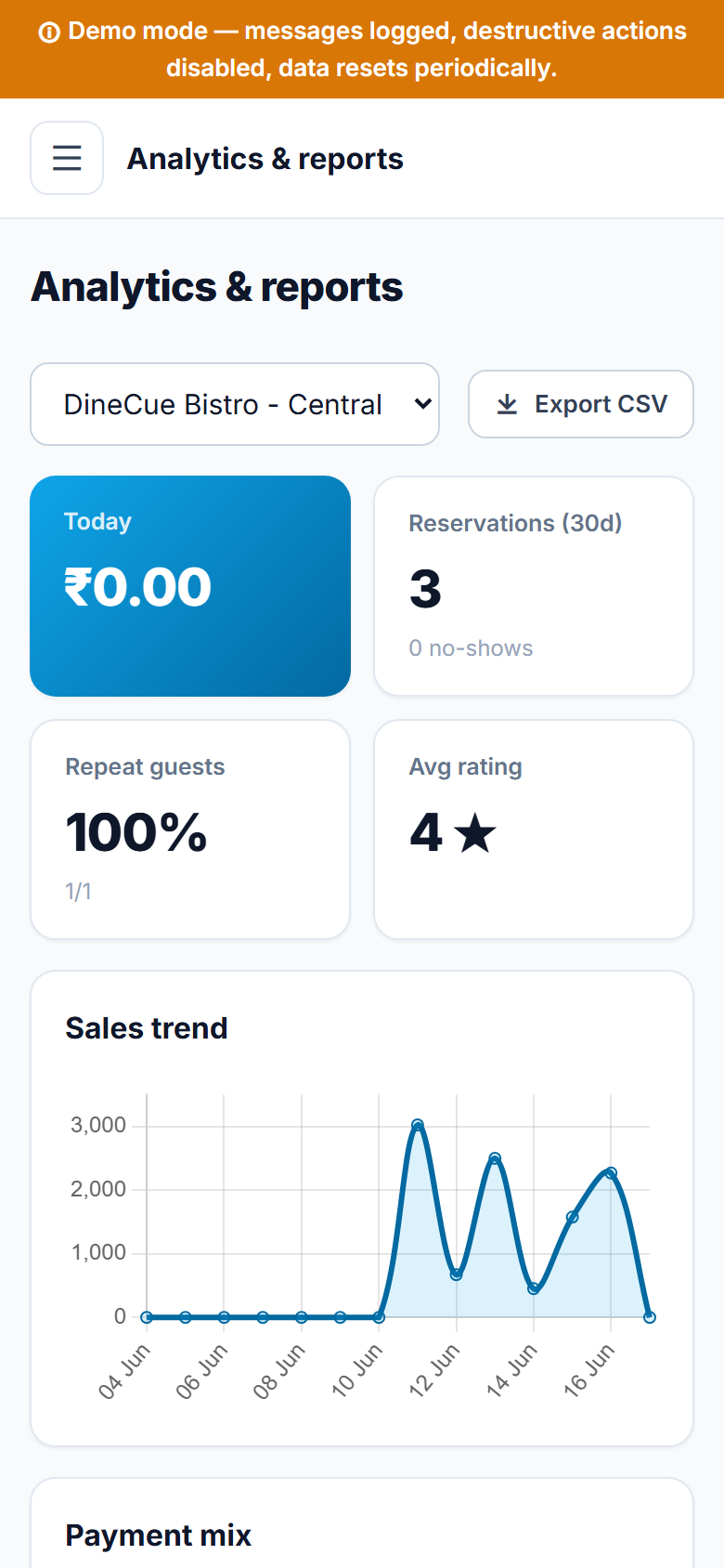 DineCue screenshot