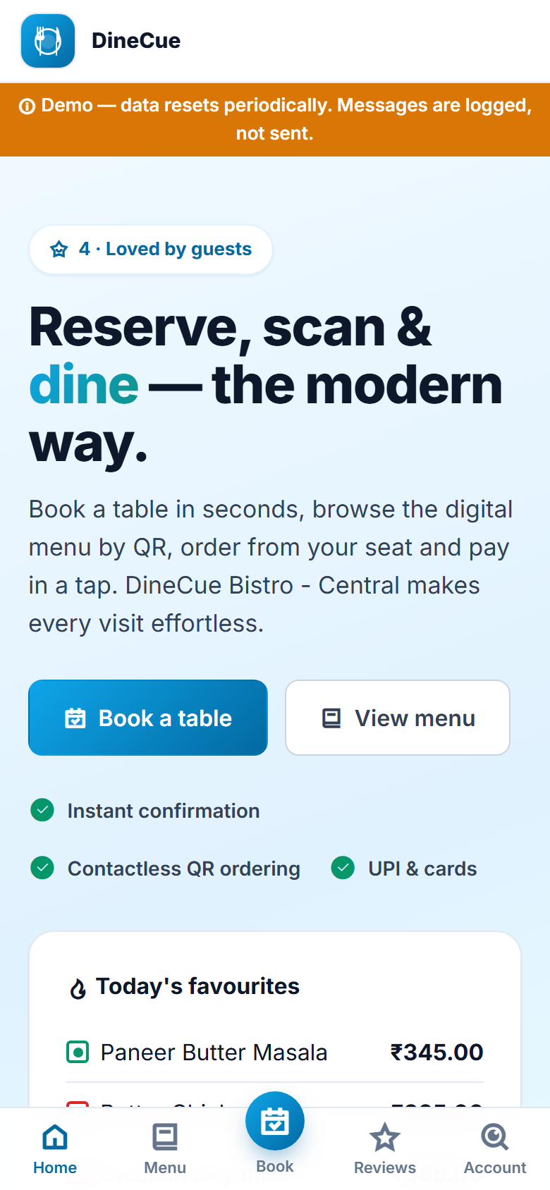 DineCue screenshot