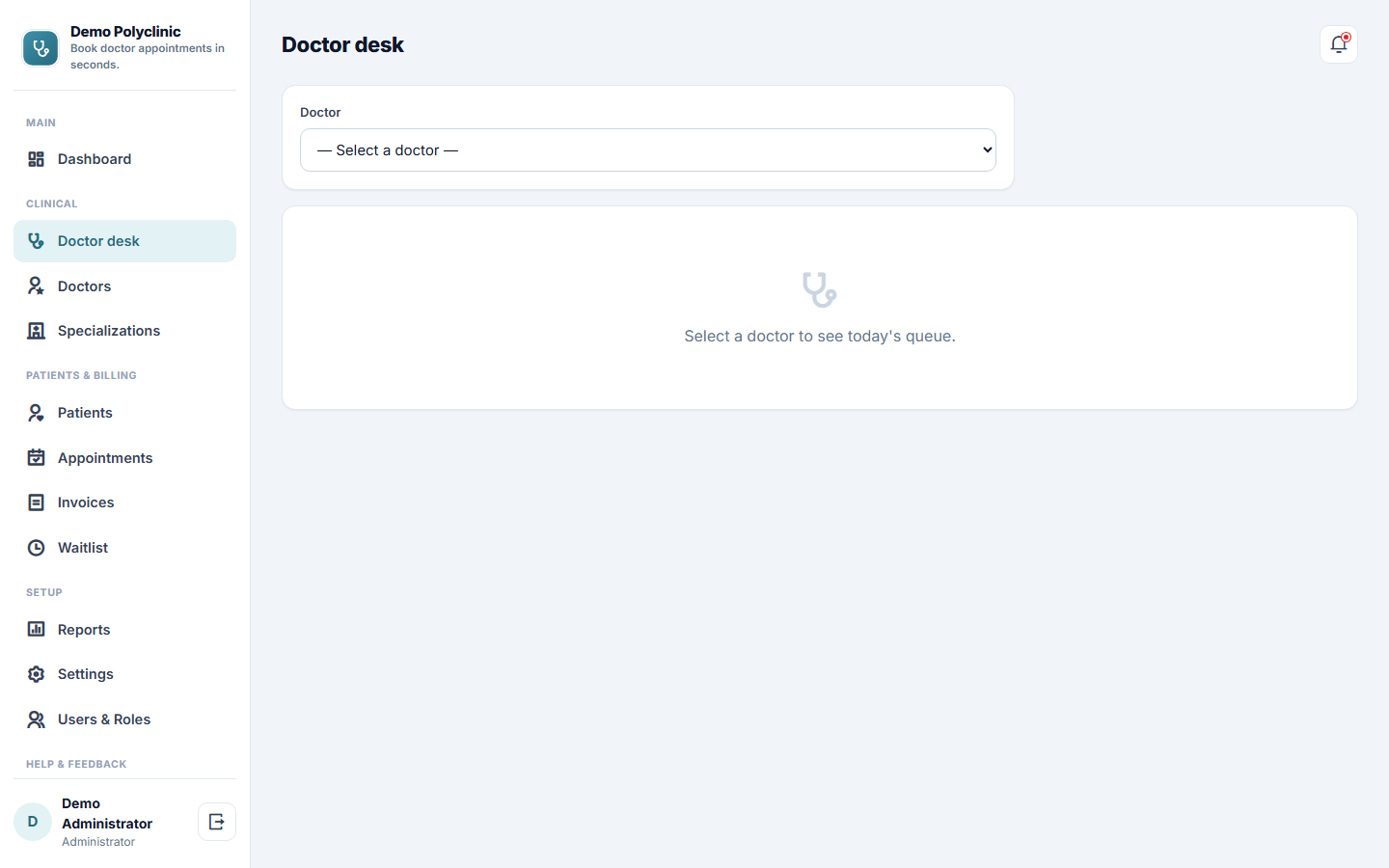 Doctor Appointment Booking Software screenshot
