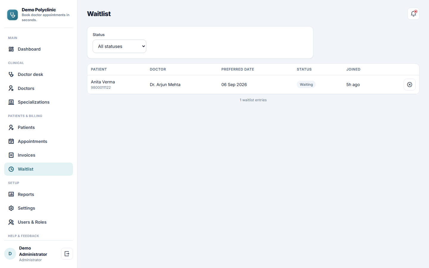 Doctor Appointment Booking Software screenshot