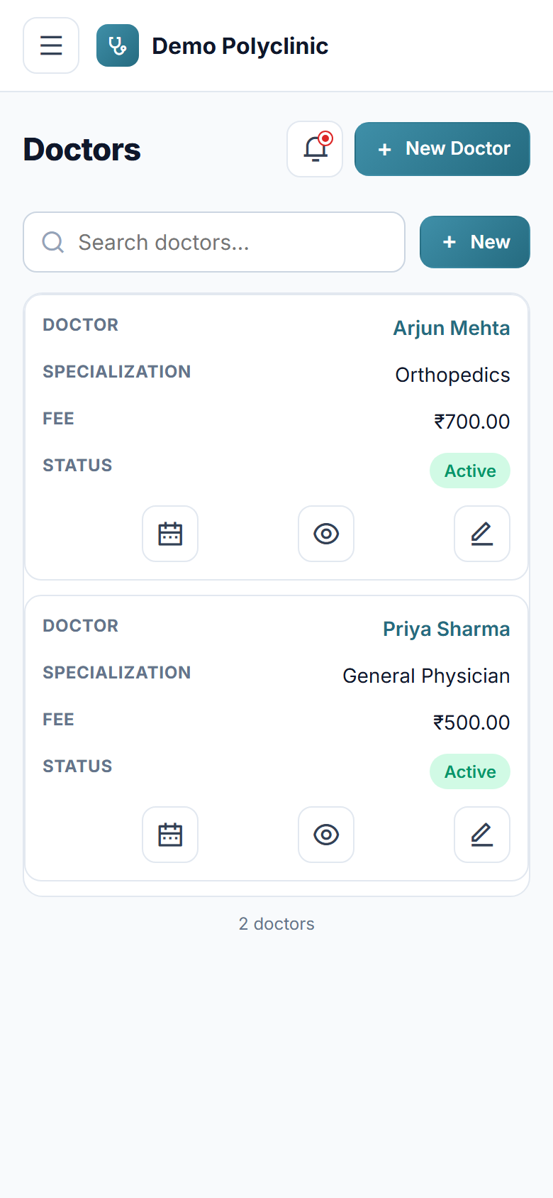 Doctor Appointment Booking Software screenshot