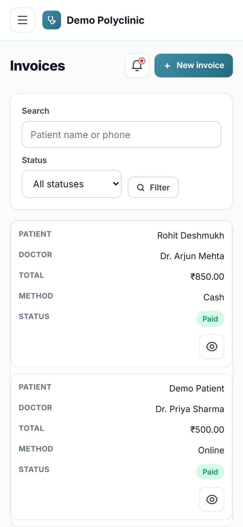 Doctor Appointment Booking Software screenshot