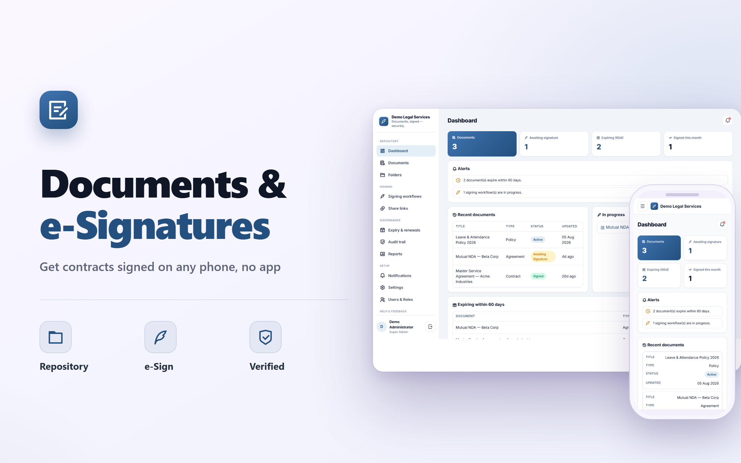 Document Management & E-Signature Software