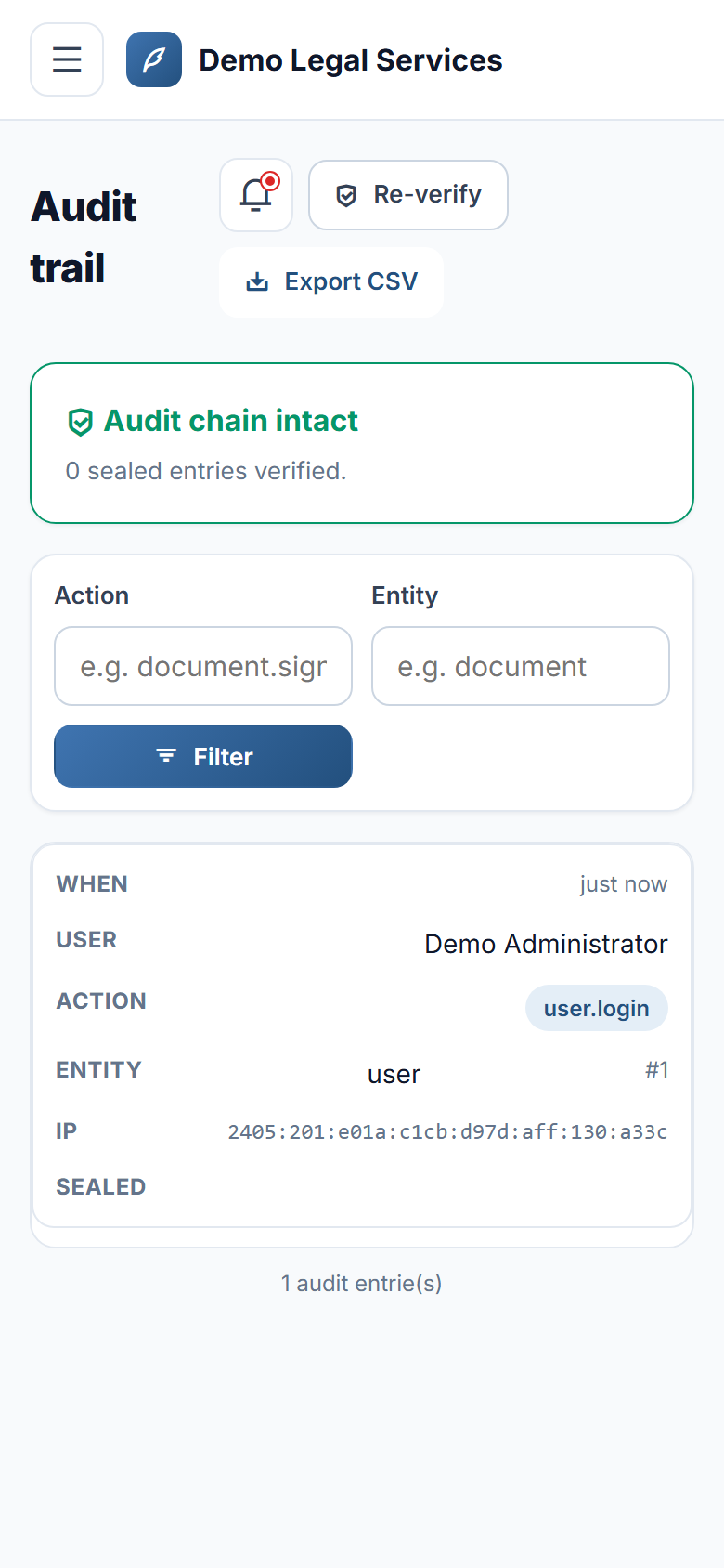 Document Management & E-Signature Software screenshot