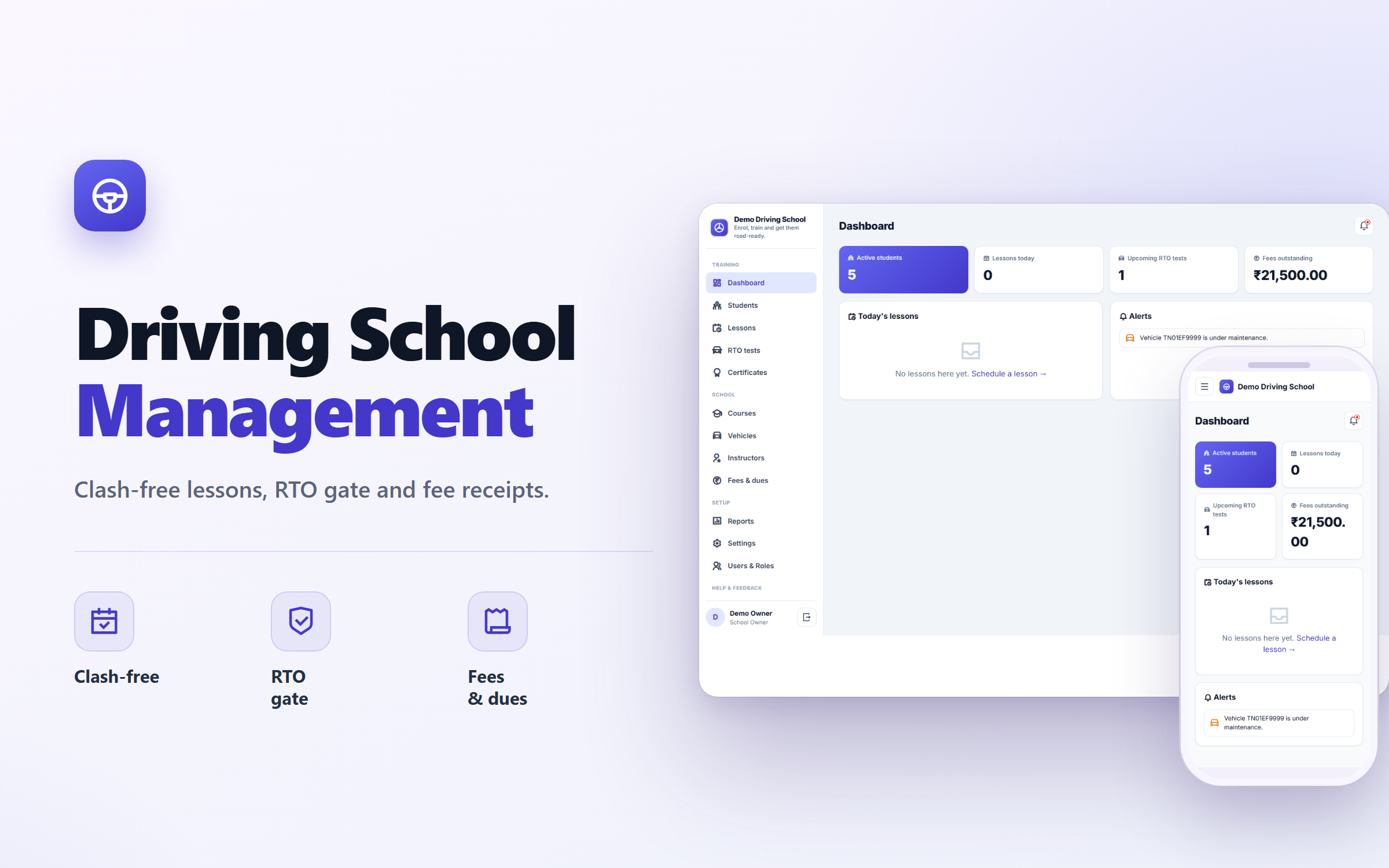 Driving School Management Software