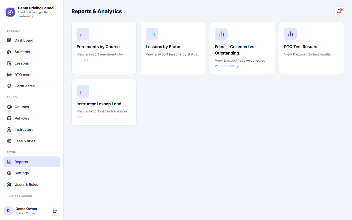 Driving School Management Software screenshot