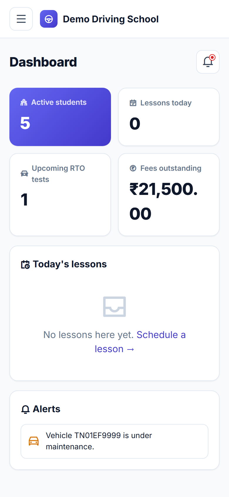 Driving School Management Software screenshot