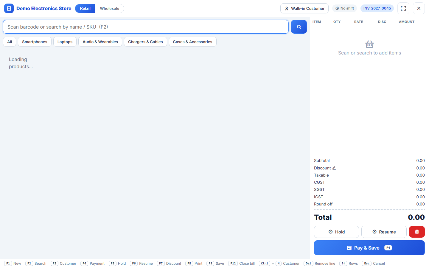 Electronics Store Billing, Warranty & Service Management Software screenshot