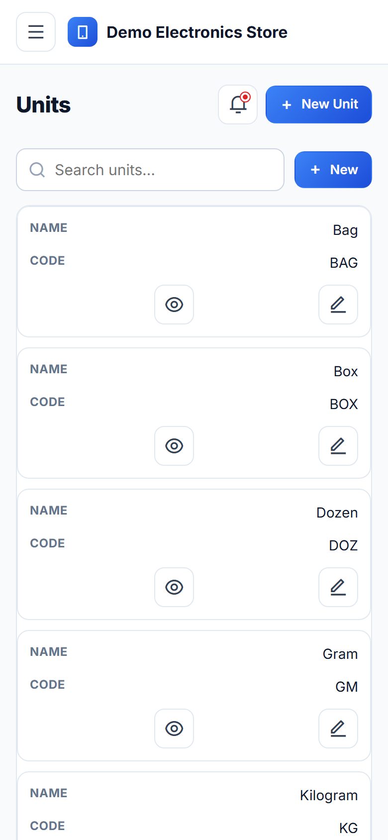 Electronics Store Billing, Warranty & Service Management Software screenshot