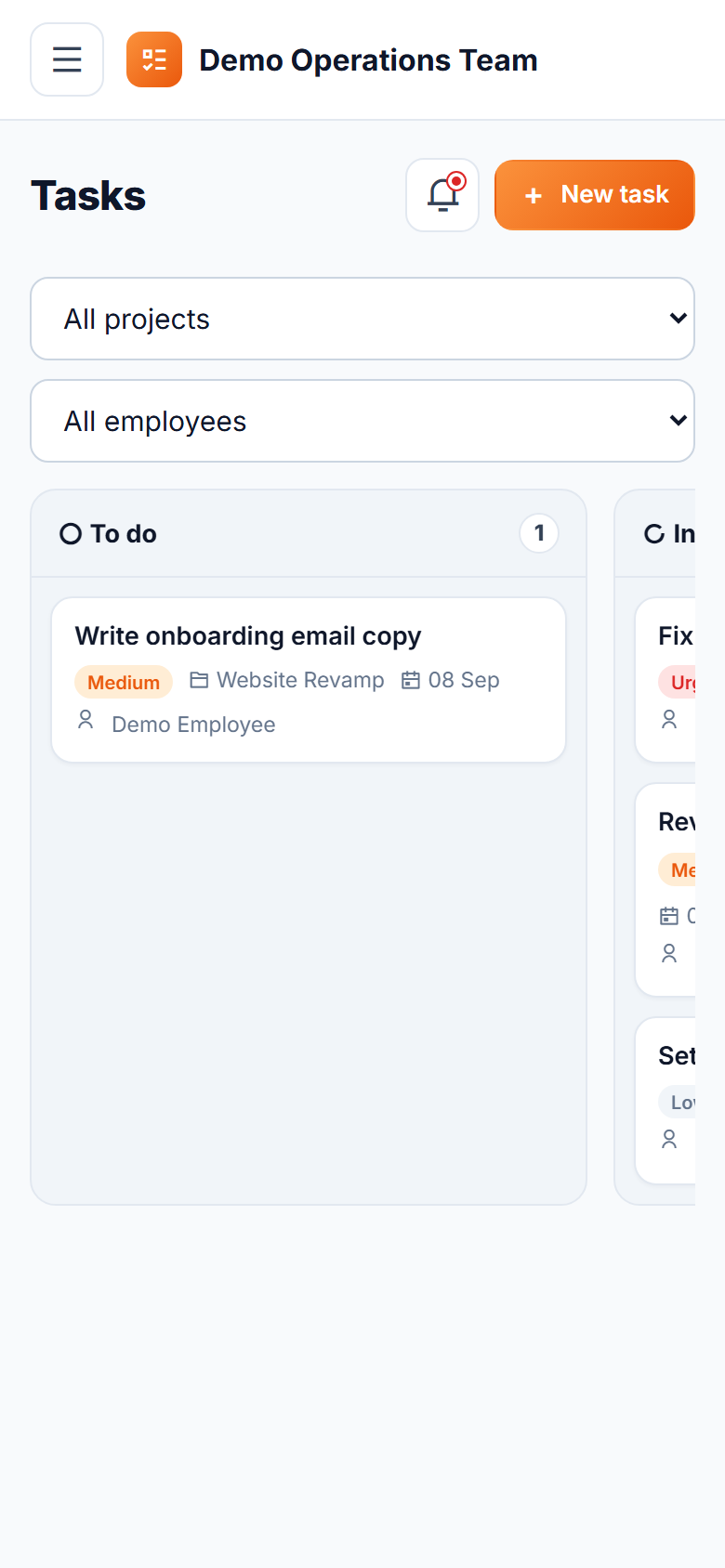 Employee Task & Daily Work Report Software screenshot