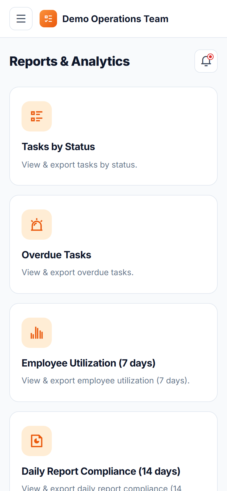 Employee Task & Daily Work Report Software screenshot