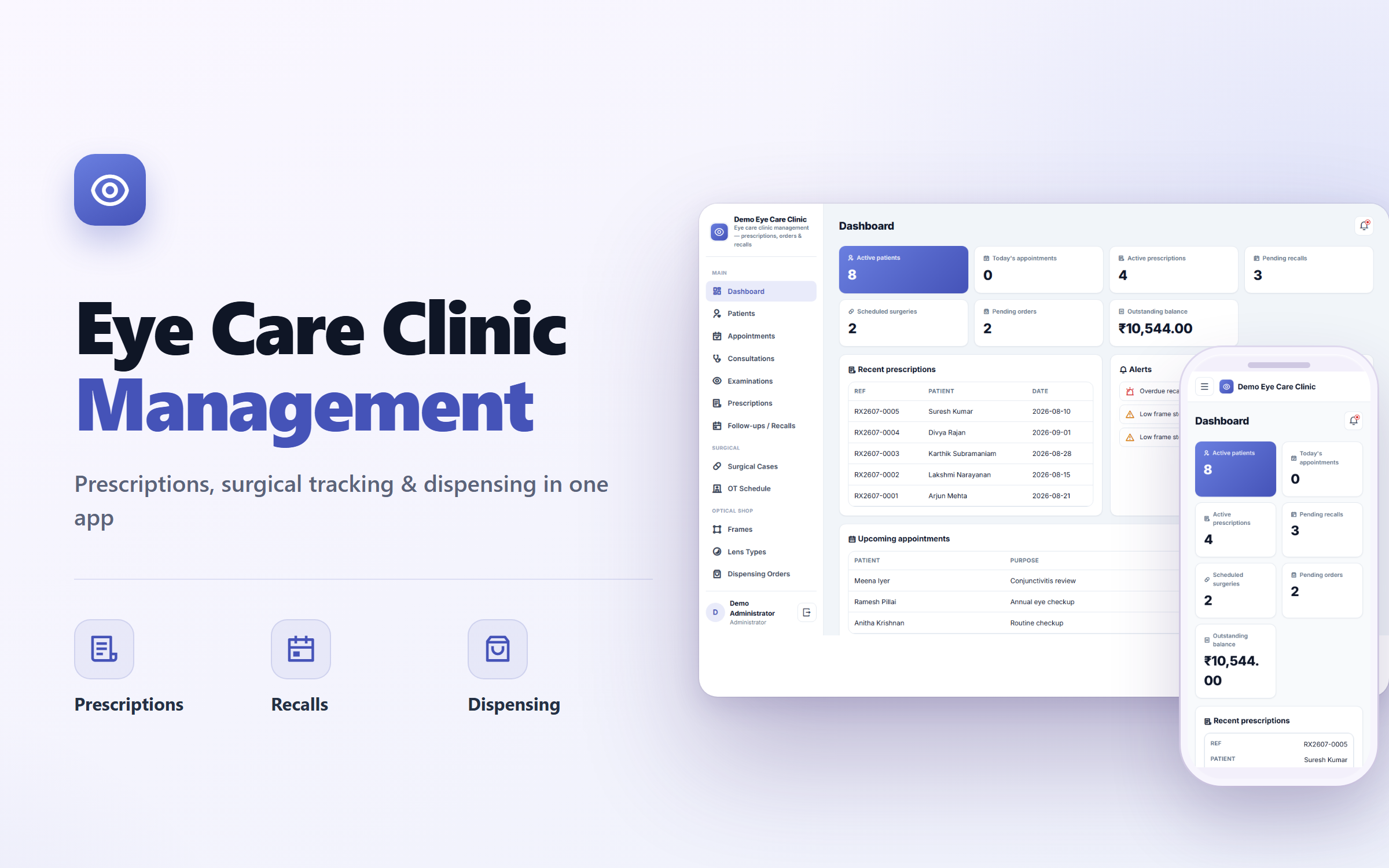 Eye Care Clinic Management Software